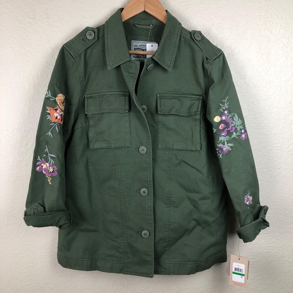 Levi’s embroidered sleeve utility cargo jacket